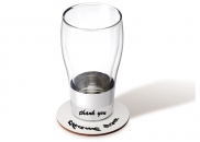 Szklanka z podstawką, 400 ml, Thank You PO