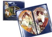 Talerz dekoracyjny serce A. Mucha Carmani