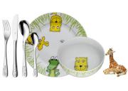 Zestaw Safari dla dzieci 6 elementów + zabawka żyrafa WMF