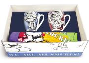 Zestaw 2 kubeczki red i blue + podkładka Smerfy Egan