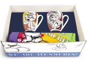 Zestaw 2 kubeczki red i orange + podkładka Smerfy Egan