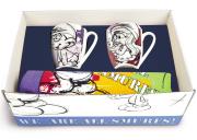 Zestaw 2 kubeczki red i violet + podkładka Smerfy Egan