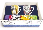 Zestaw 2 kubeczki red i yellow + podkładka Smerfy Egan