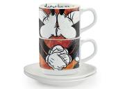 Zestaw 2 kubeczków espresso RED Mickey Mouse LOVE Egan
