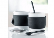 Zestaw 2 kubki 0,25 l z łyżkami STEEL-FUNCTION