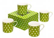 Komplet 4 kubków Countess White Spot on HEATH MCCABE