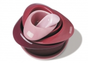 Zestaw 3 kubków, czerwony, 110,160,250 ml PO