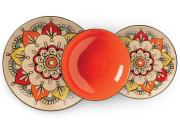 Zestaw 3 talerzy orange MEDITERRANEO Egan