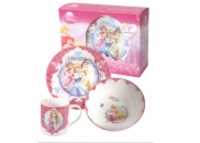 Zestaw śniadaniowy 3-elementowy porcelana Księżniczki Disney