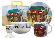 Zestaw śniadaniowy Alex Clark w walizce porcelana Churchill