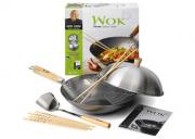 Wok 31 cm ze stali węglowej z dodatkami KEN HOM